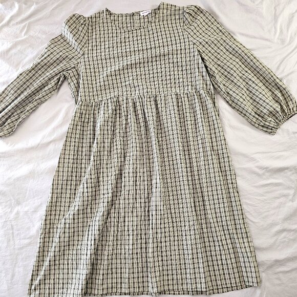 *NEVER WORN* ASOS Urban Threads Midi Checked Smock Dress - Picture 2 of 16